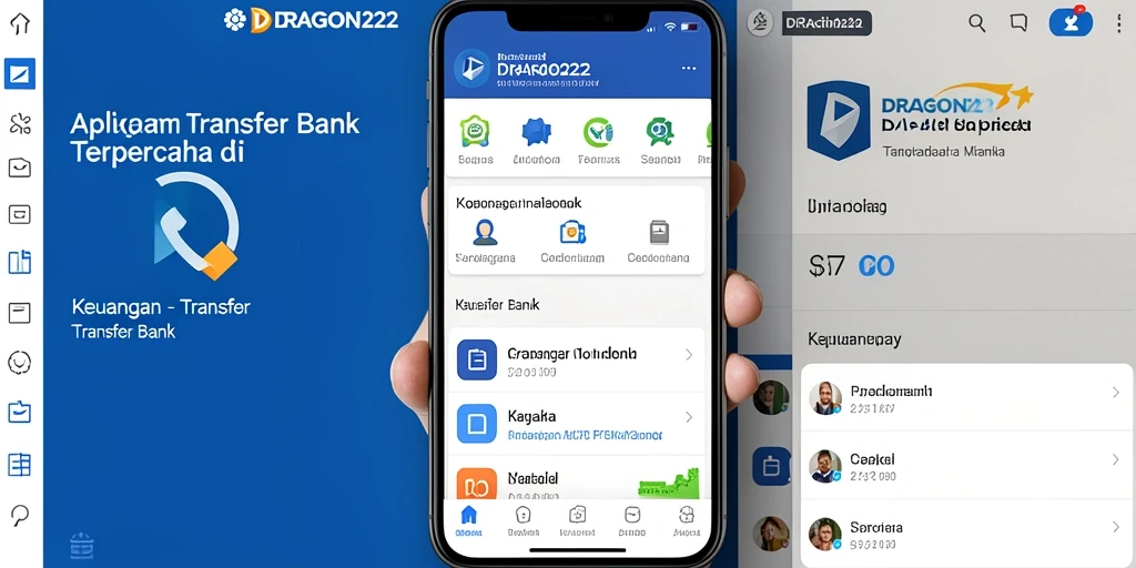 Tampilan antarmuka DRAGON222 yang intuitif dan mudah digunakan untuk Transfer Bank.