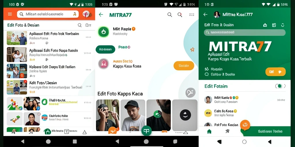 Antarmuka aplikasi MITRA77 untuk Edit Foto Kertas Kaca yang menarik dan mudah digunakan.