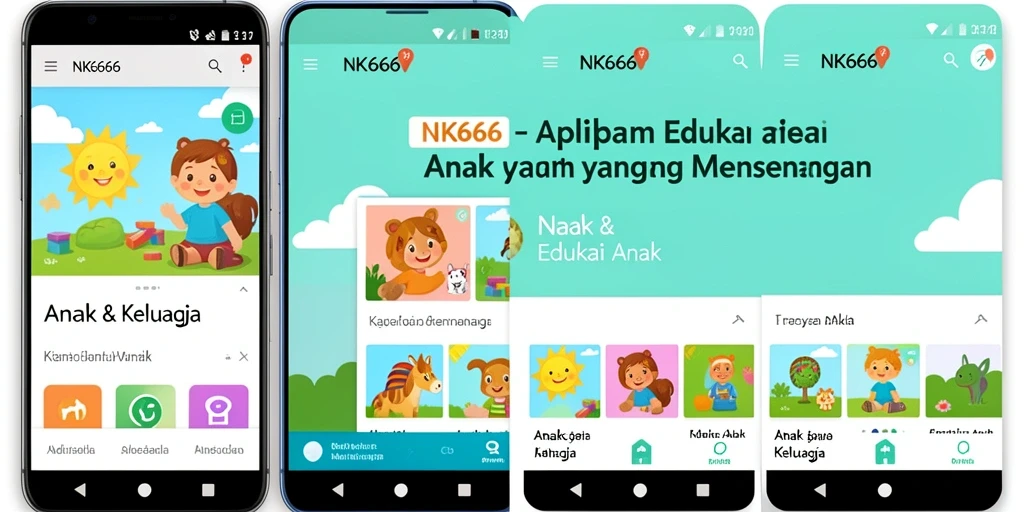 Antarmuka menarik dan interaktif dari aplikasi Edukasi Anak.