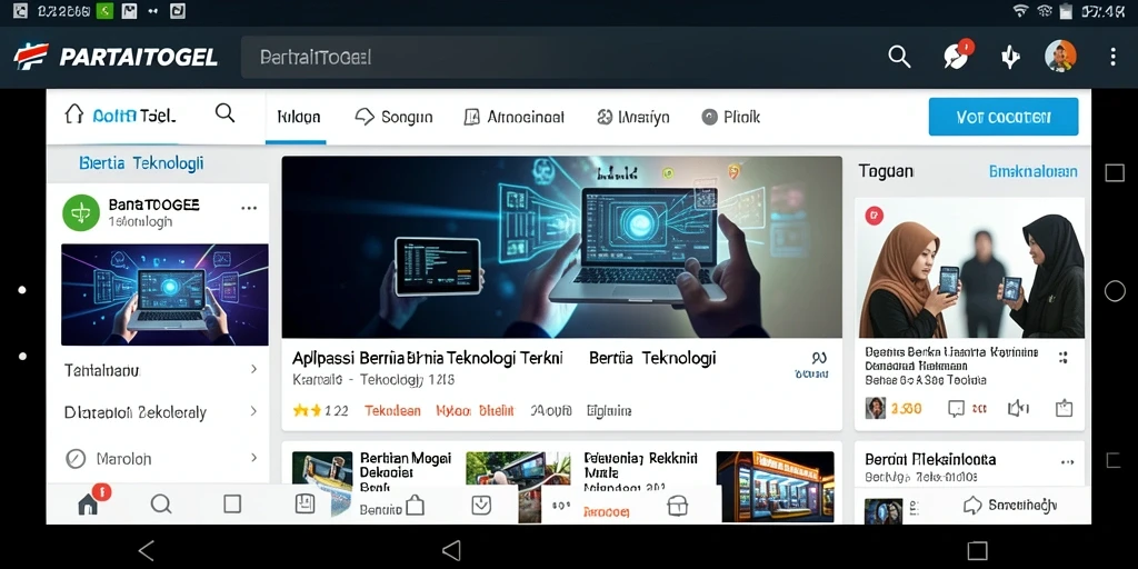 Tampilan antarmuka aplikasi PARTAITOGEL yang modern dan informatif.