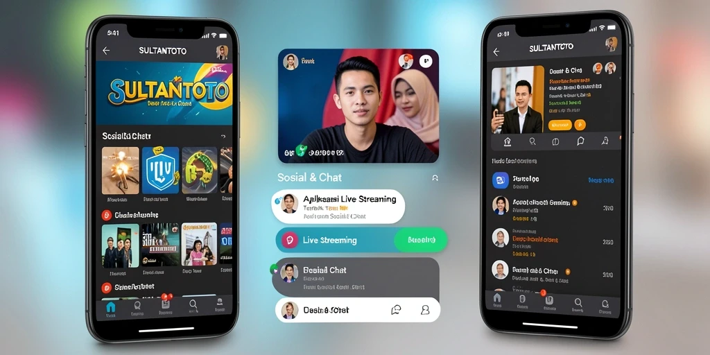 Antarmuka SULTANTOTO yang menarik untuk Live Streaming.