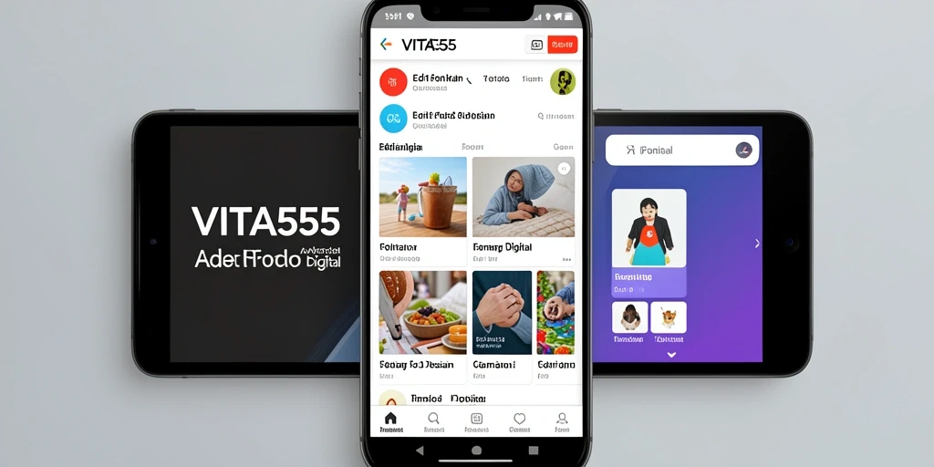 Tampilan antarmuka utama VITA555 yang sederhana dan fungsional.